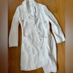 Banana Republic Edge Ivory White Trench Coat Jacket [Size M] for Fall & Winter!